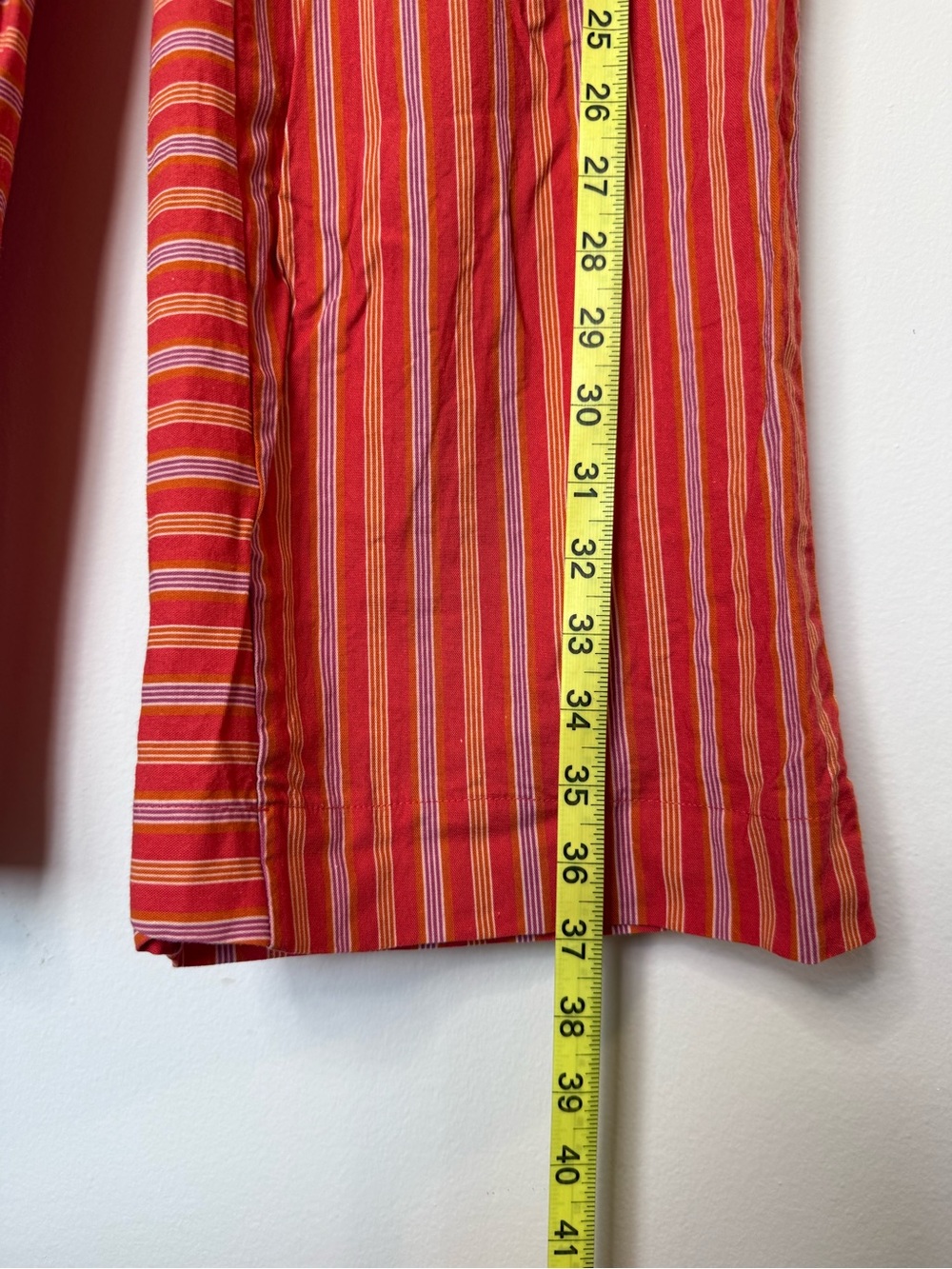 Wide-Leg Striped Drawstring Pants - Red/Orange | Free People Style - Picture 5 of 7